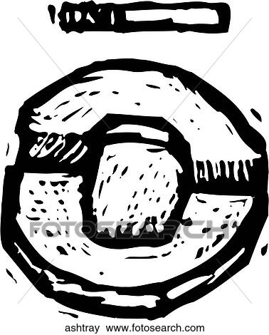 Ashtray View Large Clip Art Graphic Clip Art - Ashtray. Fotosearch