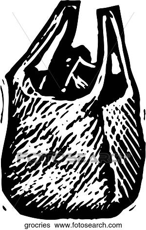 Bag o' Groceries View Large Clip Art Graphic Clip Art - Bag o' Groceries. Fotosearch