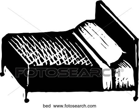 Bed View Large Clip Art Graphic Clipart - Bed. Fotosearch
