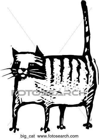 Big Cat View Large Clip Art Graphic Clip Art - Big Cat. Fotosearch