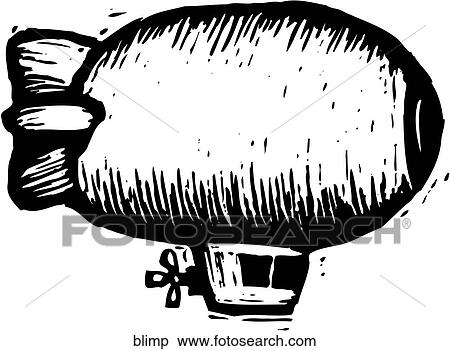 Blimp View Large Clip Art Graphic Clipart - Blimp. Fotosearch