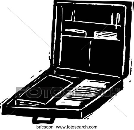 Clipart - Briefcase/Open. Fotosearch