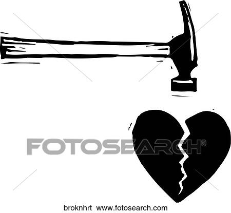 Clip Art - Broken Heart. Fotosearch