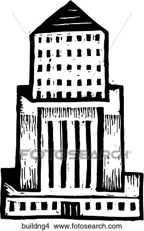 Building 4 View Large Clip Art Graphic Clipart - Building 4. Fotosearch