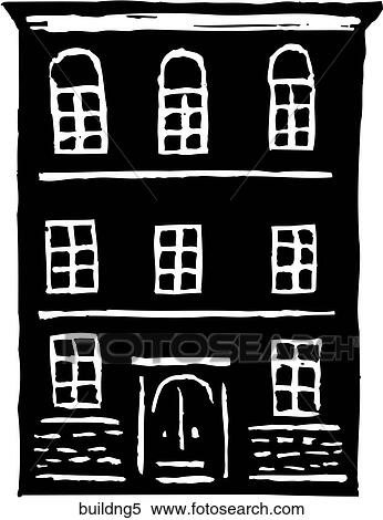Building 5 View Large Clip Art Graphic Clipart - Building 5. Fotosearch