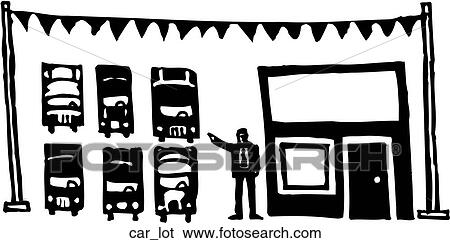Clip Art - Car Lot. Fotosearch