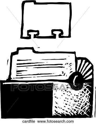 Card File View Large Clip Art Graphic Clipart - Card File. Fotosearch