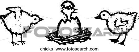 Chicks View Large Clip Art Graphic Clip Art - Chicks. Fotosearch