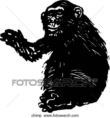 Chimp View Large Clip Art Graphic Clipart - Chimp. Fotosearch
