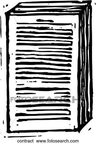 Clip Art - Contract. Fotosearch