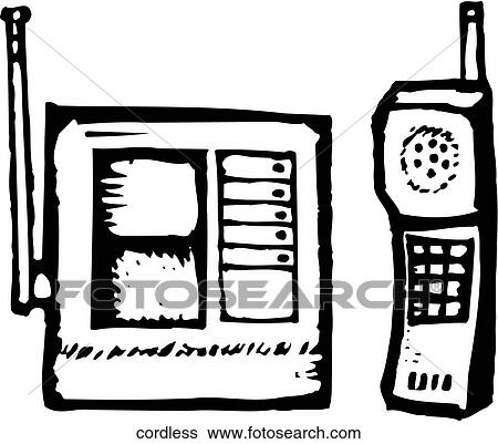 Cordless Phone View Large Clip Art Graphic Clip Art - Cordless Phone. Fotosearch