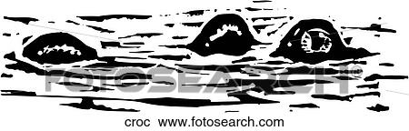 Croc View Large Clip Art Graphic Clipart - Croc. Fotosearch