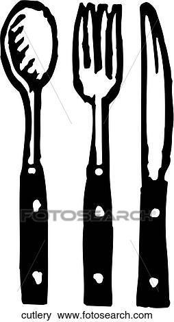 Cutlery View Large Clip Art Graphic Clip Art - Cutlery. Fotosearch