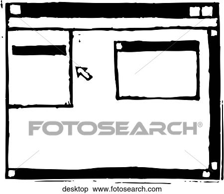 Desktop View Large Clip Art Graphic Clipart - Desktop. Fotosearch