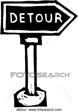 Clipart - Detour. Fotosearch