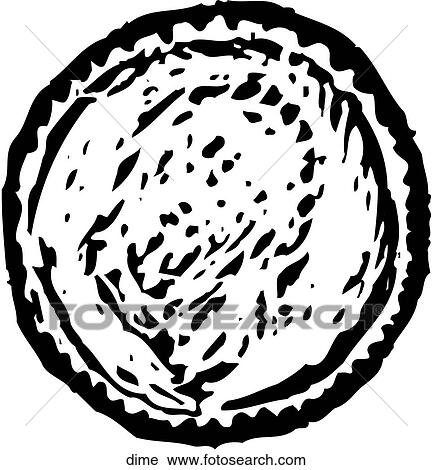 Dime View Large Clip Art Graphic Clipart - Dime. Fotosearch