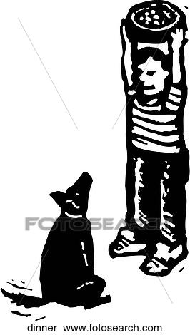 Dinner View Large Clip Art Graphic Clipart - Dinner. Fotosearch