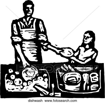 Clipart - Dishwash. Fotosearch