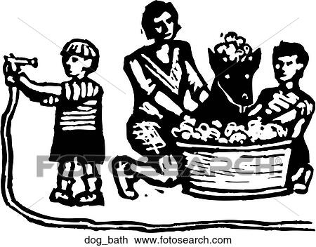 Clipart - Dog Bath. Fotosearch