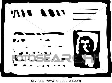 Driver's License View Large Clip Art Graphic Clip Art - Driver's License. Fotosearch