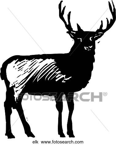 Clipart - Elk. Fotosearch