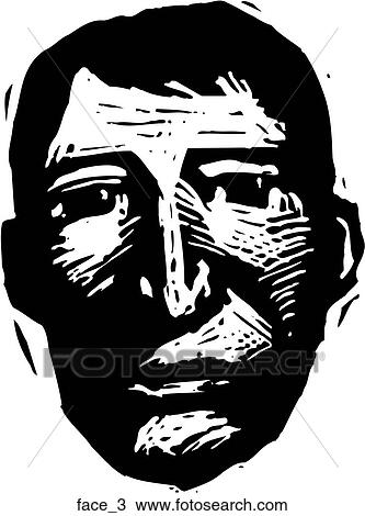 Face 3 View Large Clip Art Graphic Clipart - Face 3. Fotosearch