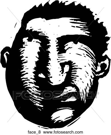 Face 8 View Large Clip Art Graphic Clip Art - Face 8. Fotosearch