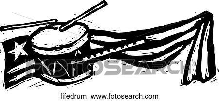 Clipart - Fife & Drum. Fotosearch