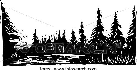 Forest View Large Clip Art Graphic Clip Art - Forest. Fotosearch