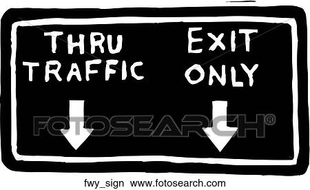 Clipart - Freeway Sign. Fotosearch
