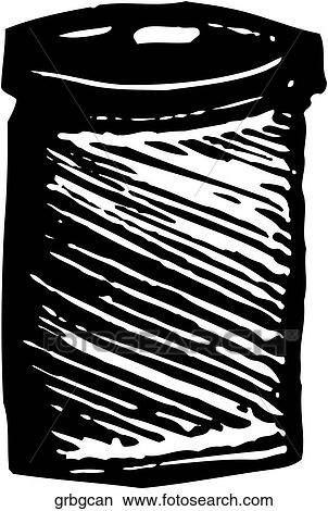 Clipart - Garbage Can. Fotosearch