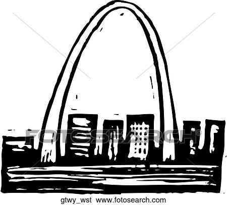 Clip Art - Gateway to the West. Fotosearch