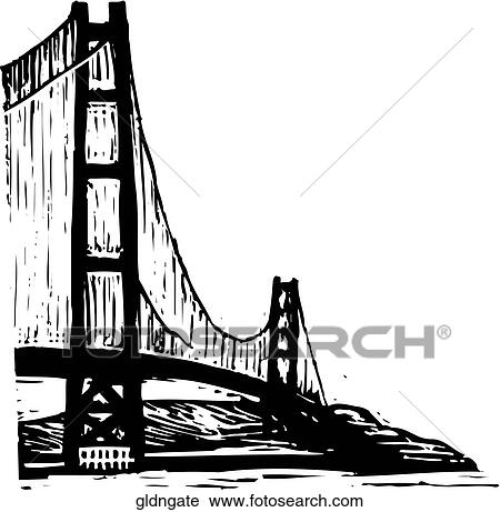 Clipart - Golden Gate. Fotosearch