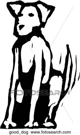 Good Dog View Large Clip Art Graphic Clipart - Good Dog. Fotosearch
