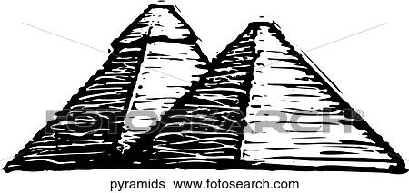 Clip Art - Great Pyramids. Fotosearch