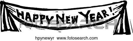 Happy New Year View Large Clip Art Graphic Clipart - Happy New Year. Fotosearch