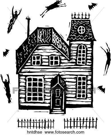 Clipart - Haunted House. Fotosearch