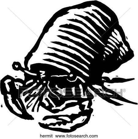 Clip Art - Hermit Crab. Fotosearch