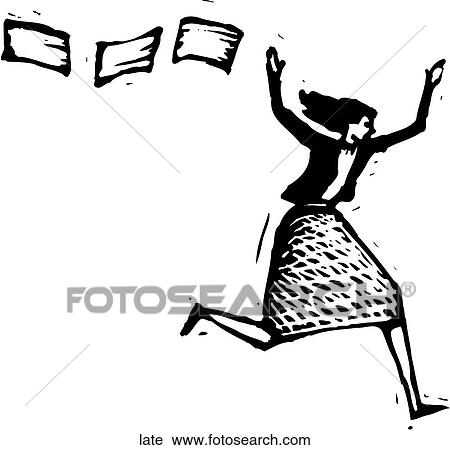 Clipart - I'm Late. Fotosearch