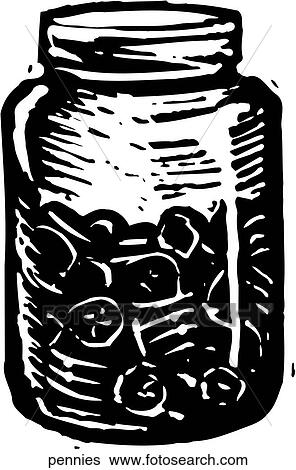 Jar o' Pennies View Large Clip Art Graphic Clip Art - Jar o' Pennies. Fotosearch