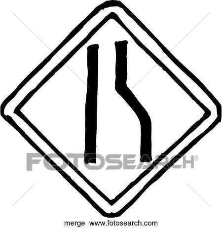 Merge View Large Clip Art Graphic Clipart - Merge. Fotosearch