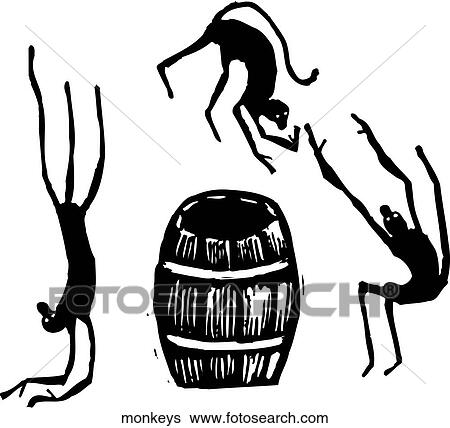 Clip Art - Monkeys. Fotosearch