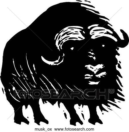 Musk Ox View Large Clip Art Graphic Clip Art - Musk Ox. Fotosearch