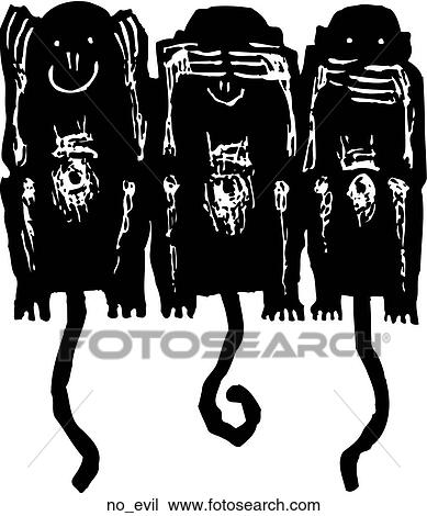 No Evil View Large Clip Art Graphic Clipart - No Evil. Fotosearch