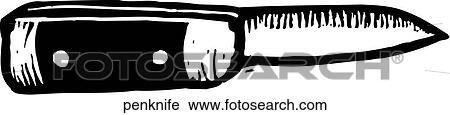 Pen Knife View Large Clip Art Graphic Clipart - Pen Knife. Fotosearch