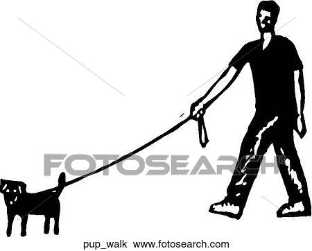 Clipart - Pup Walk. Fotosearch