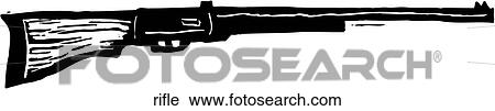Rifle View Large Clip Art Graphic Clipart - Rifle. Fotosearch