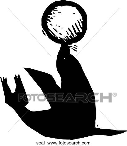 Seal View Large Clip Art Graphic Clipart - Seal. Fotosearch