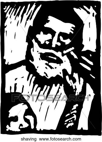 Shaving View Large Clip Art Graphic Clipart - Shaving. Fotosearch