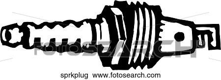 Spark Plug View Large Clip Art Graphic Clipart - Spark Plug. Fotosearch
